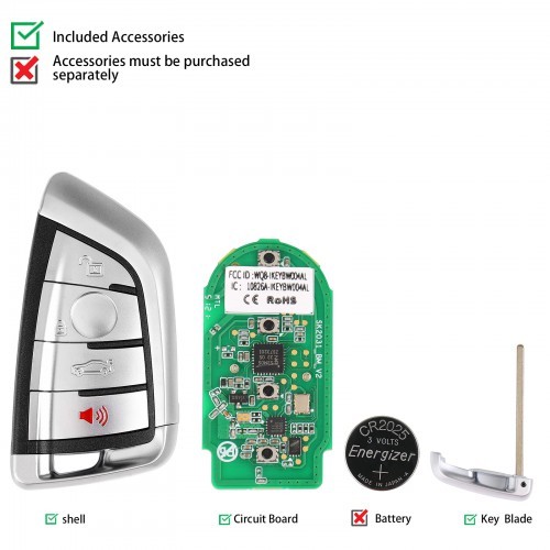 Autel BW004AL Universal Smart Key 4 Buttons For BMW