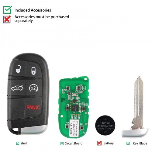 Autel CL005AL Universal Remote Smart Key 5 Buttons For Chrysler