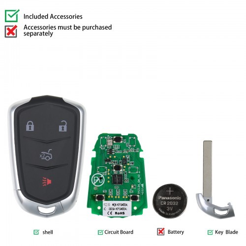 Autel GM004AL Universal Smart Remote Key 4 Buttons For GM-Cadillac