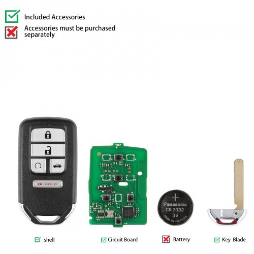 Autel HD005AL Universal Smart Remote Key 5 Buttons For Honda