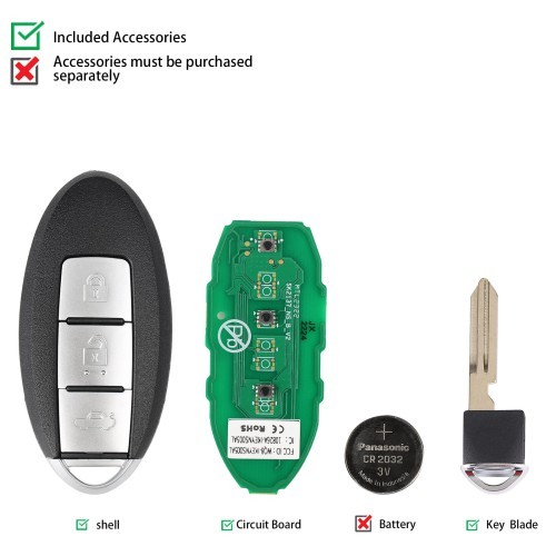 Autel NS003AL Universal Smart Remote Key 3 Buttons For Nissan