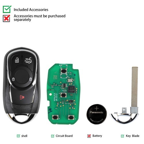 Autel OL004AL Universal Smart Remote Key 4 Buttons for Buick