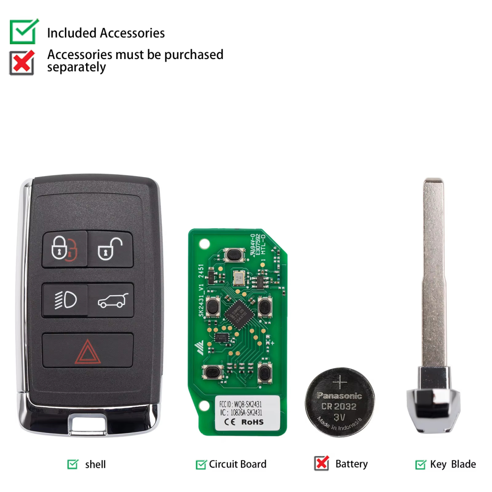 Autel LR005AL Universal Smart Remote Key 4+1 Buttons For Land Rover