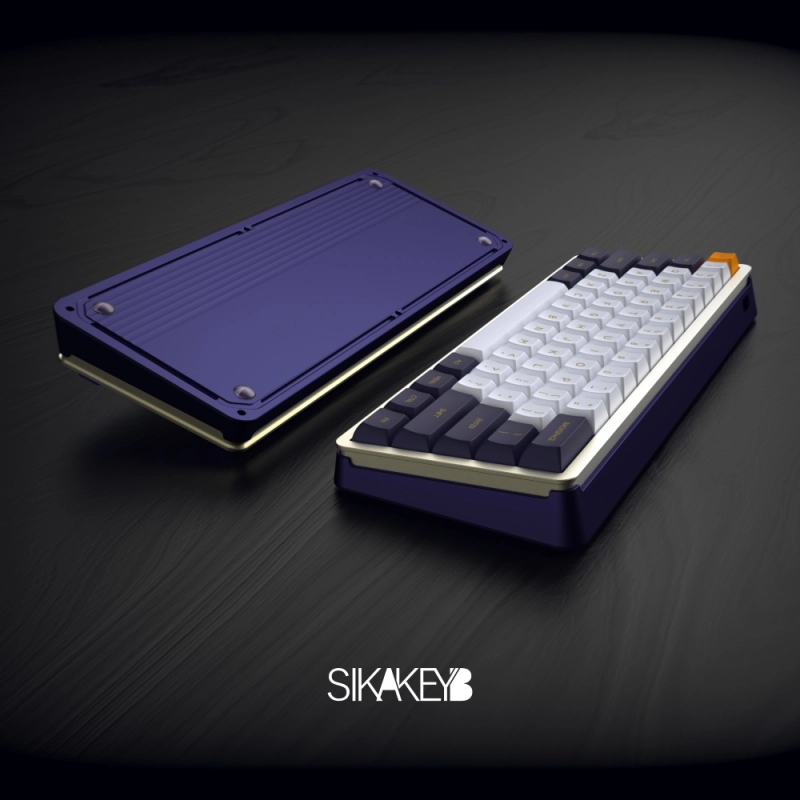 sikakeyb sk1 castle custom odm oem 61keys rgb backlit hotswap kit cnc diy case 60% Gasket aluminum metal mechanical keyboard