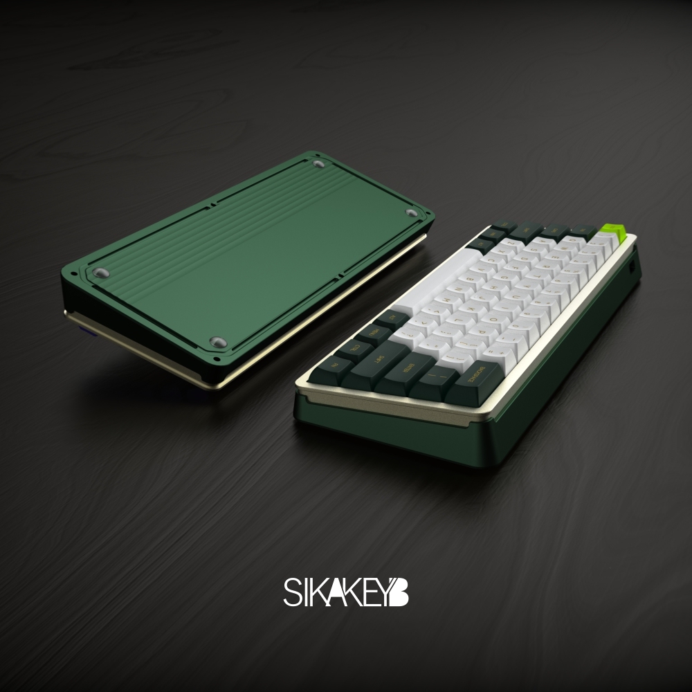 sikakeyb sk1 castle custom odm oem 61keys rgb backlit hotswap kit cnc diy case 60% Gasket aluminum metal mechanical keyboard