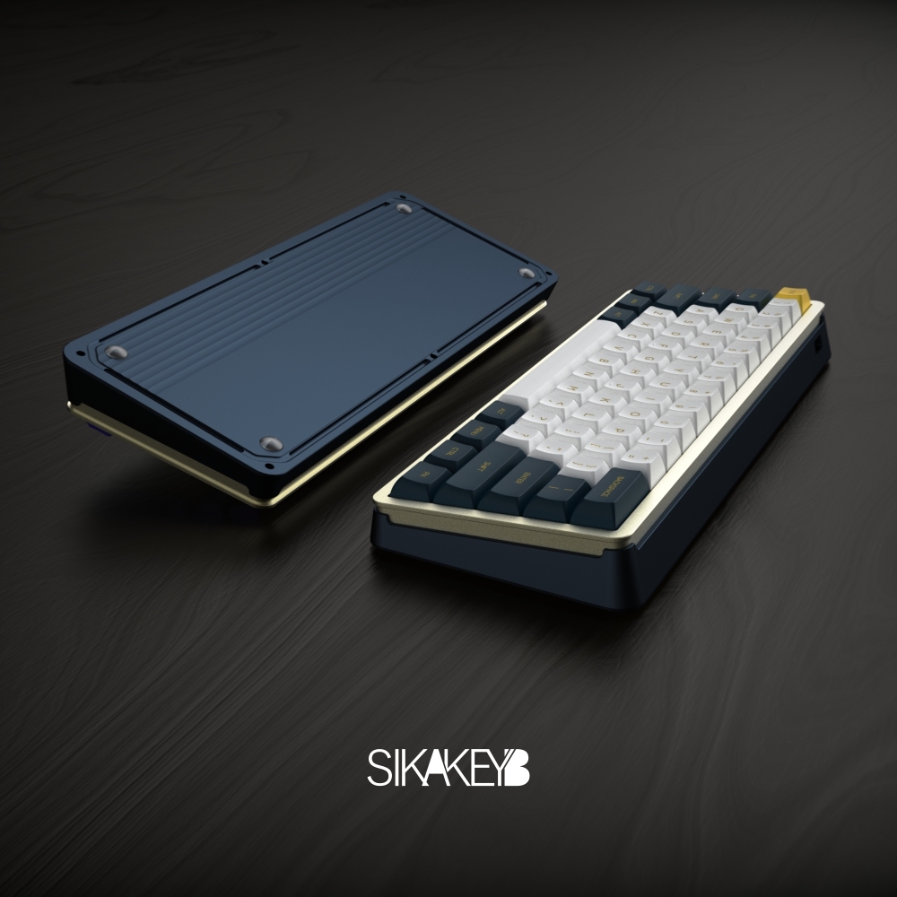 sikakeyb sk1 castle custom odm oem 61keys rgb backlit hotswap kit cnc diy case 60% Gasket aluminum metal mechanical keyboard