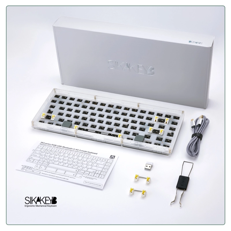 Sikakeyb Sk5 ABS translucent 84 Keys 75% clean Mechanical keyboard