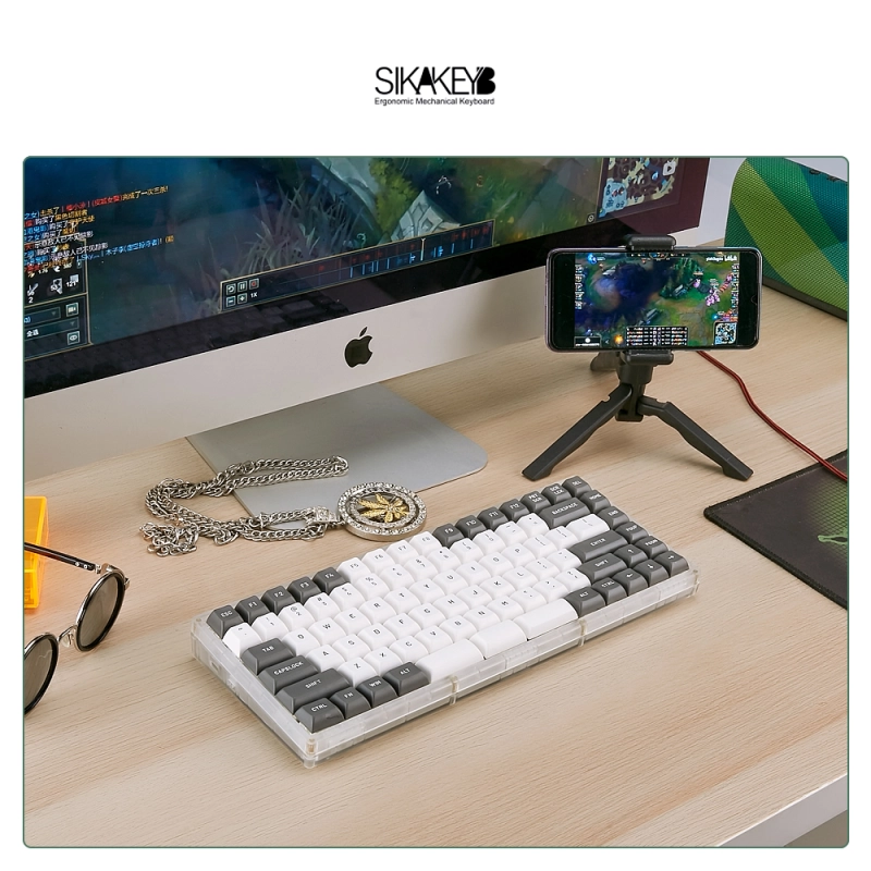 Sikakeyb Sk5 ABS translucent 84 Keys 75% clean Mechanical keyboard