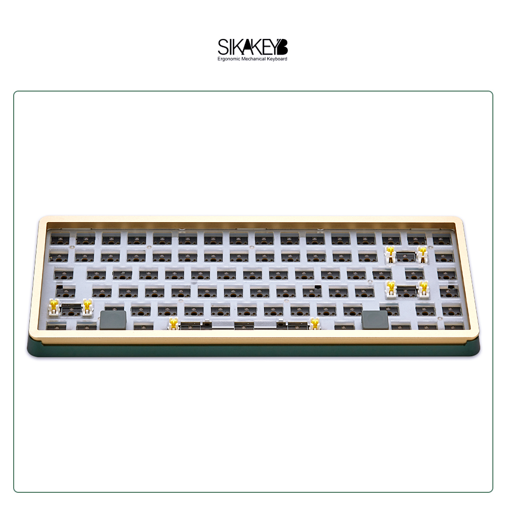 SIKAKEYB SK5 castle backlit rgb hot swap anodized aluminum cnc 84 key %75 mechanical keyboard diy kit