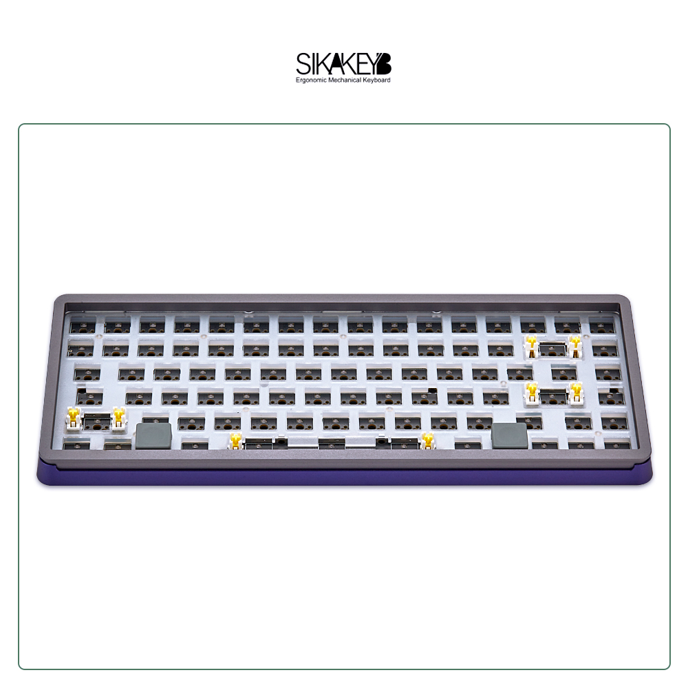 SIKAKEYB SK5 castle backlit rgb hot swap anodized aluminum cnc 84 key %75 mechanical keyboard diy kit
