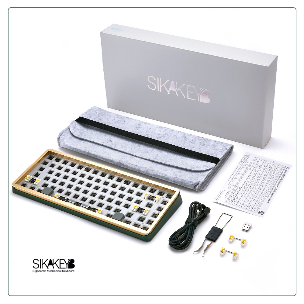 SIKAKEYB SK5 castle backlit rgb hot swap anodized aluminum cnc 84 key %75 mechanical keyboard diy kit
