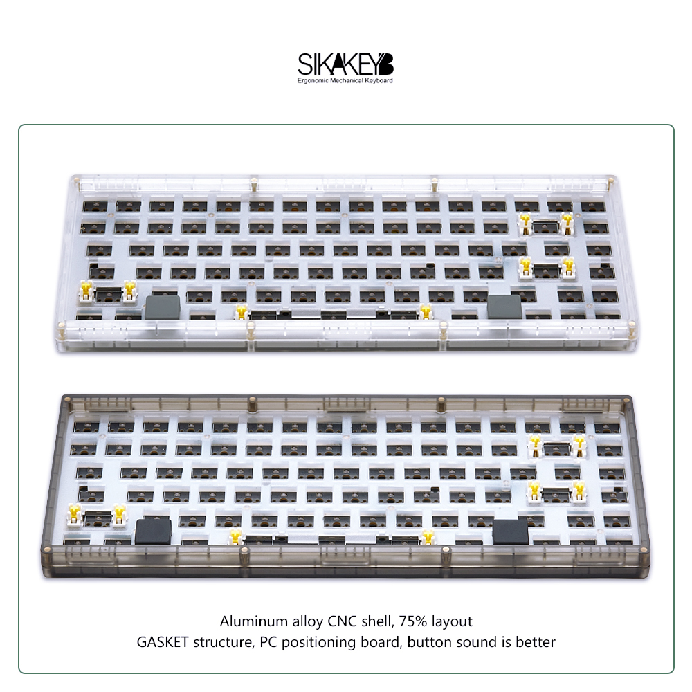 Sikakeyb Sk5 ABS translucent 84 Keys 75% clean Mechanical keyboard