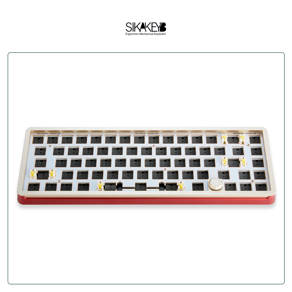 SIKAKEYB SK6 Castle Wired Wireless backlit gaming hotswap gasket Metal aluminum diy Kit %65 68 key knob mechanical keyboard
