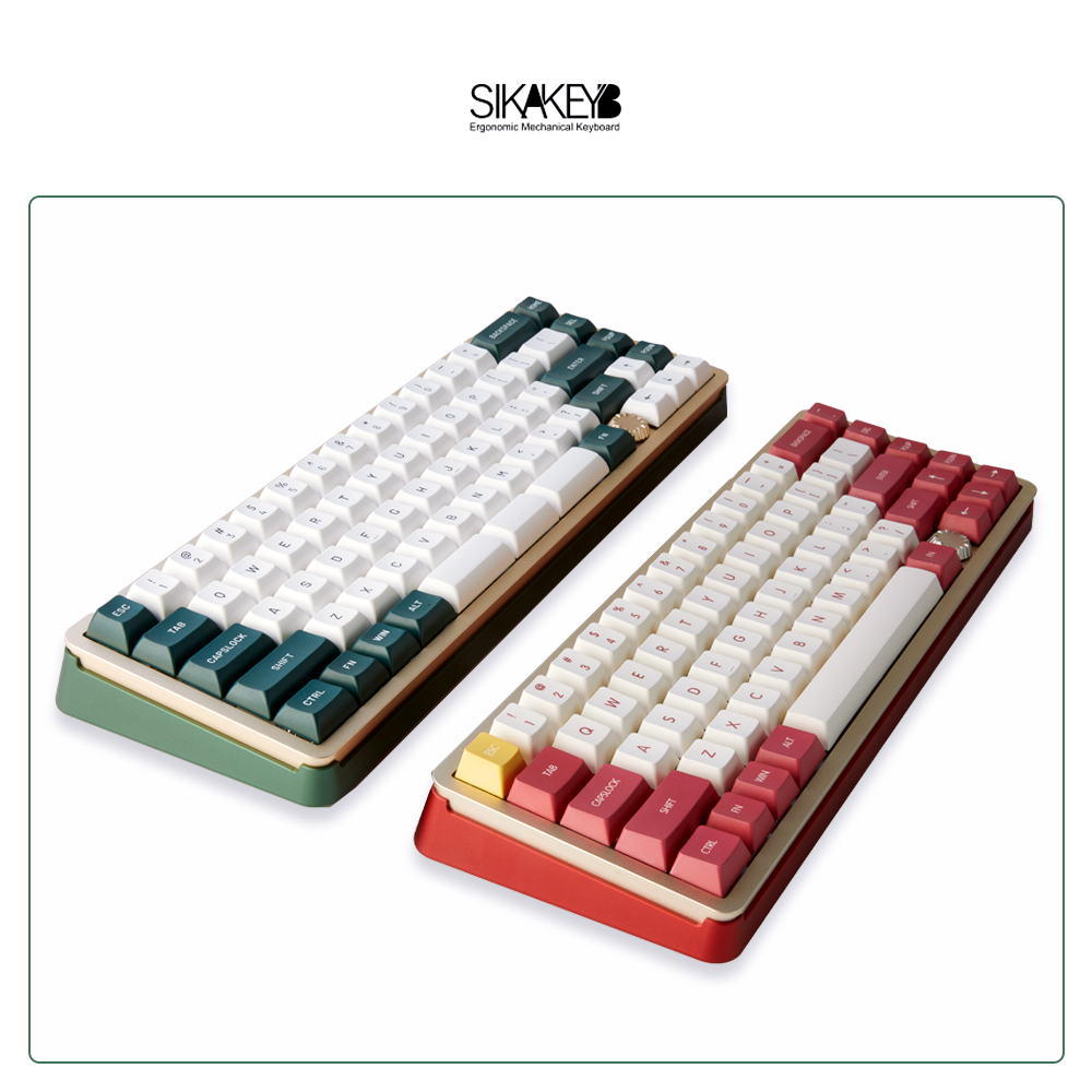 SIKAKEYB SK6 Castle Wired Wireless backlit gaming hotswap gasket Metal aluminum diy Kit %65 68 key knob mechanical keyboard