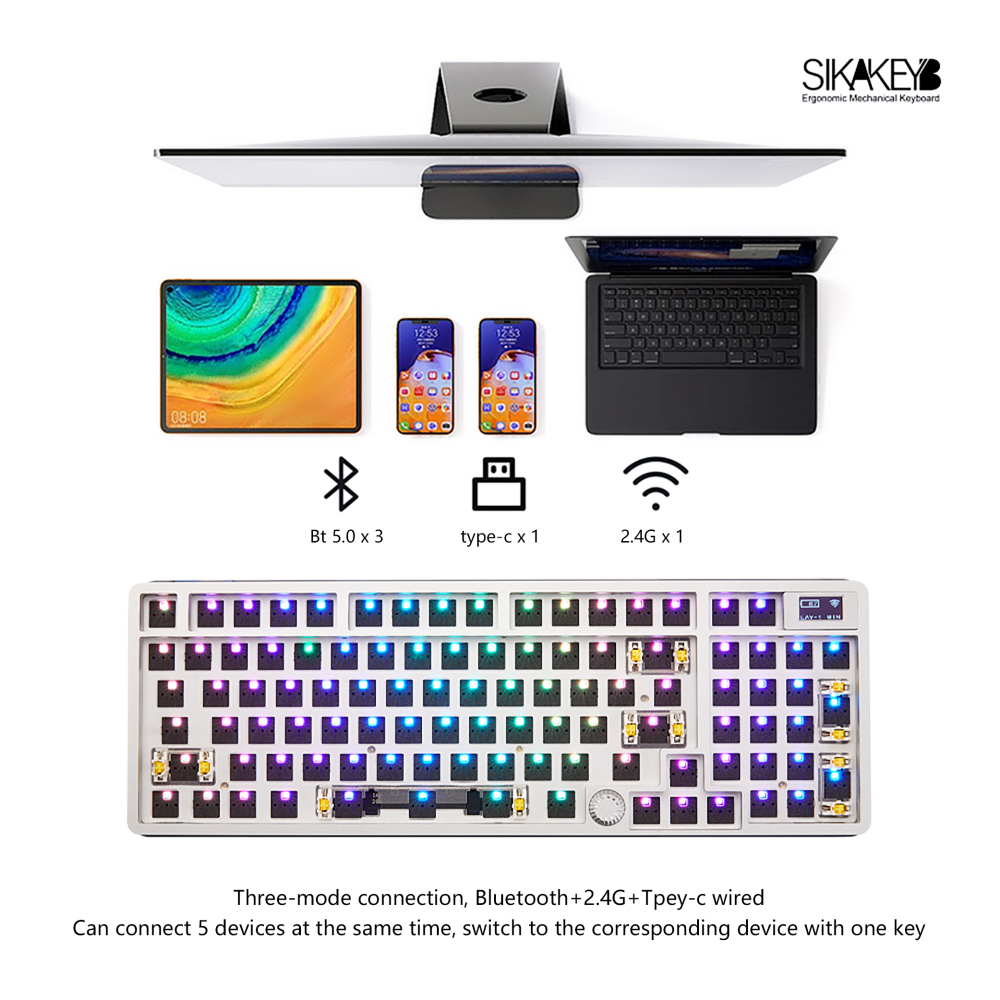 Sikakeyb Sk8 Castle 98 Key %95 Knob screen Mechanical Keyboard Kit