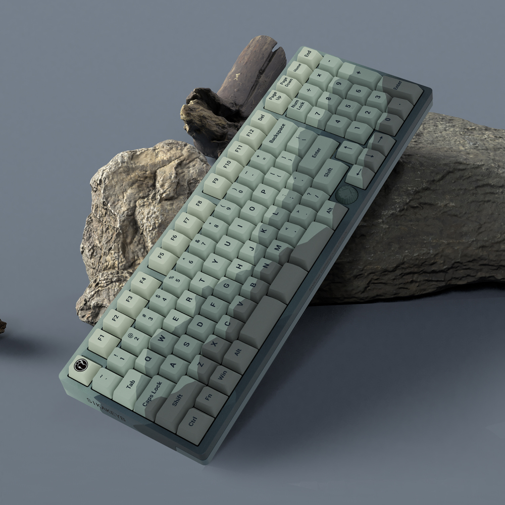 GATERON Co-branded IG 98 Mechanical Keyboard Splashing Ink,Mountain top