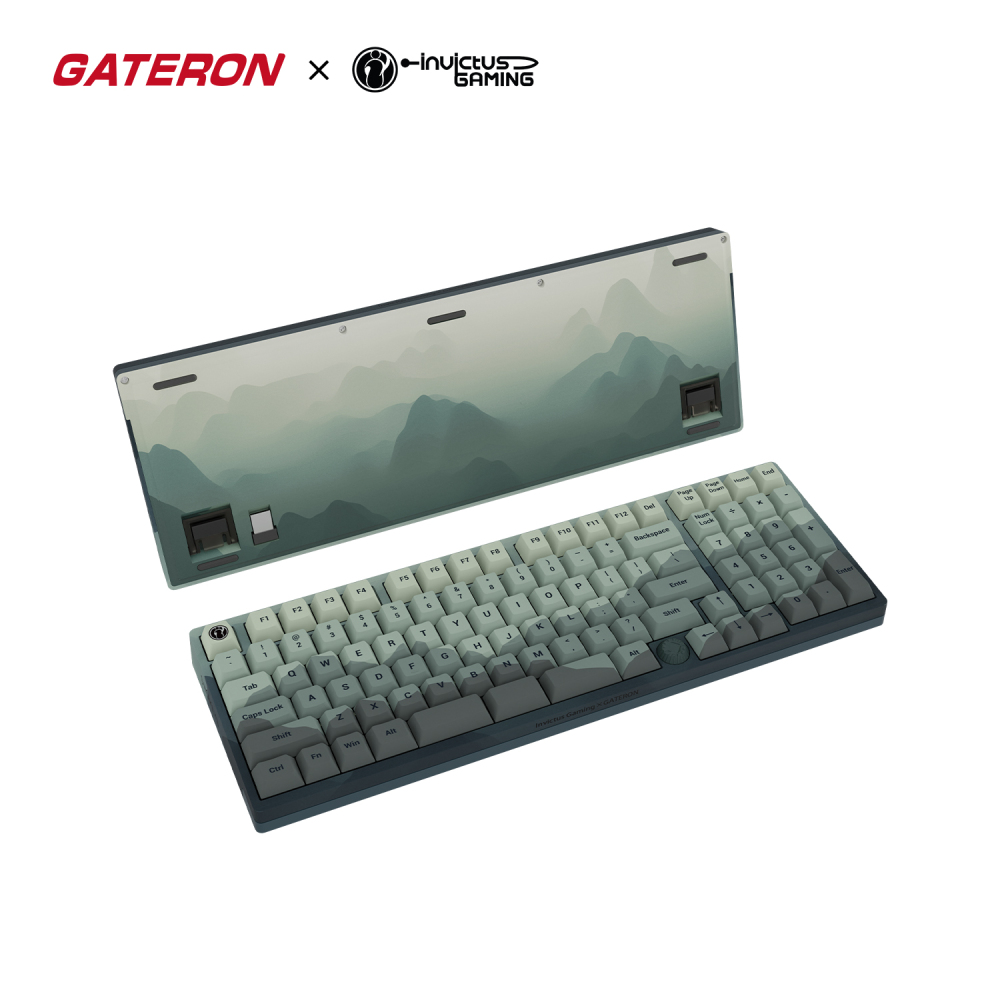 GATERON Co-branded IG 98 Mechanical Keyboard Splashing Ink,Mountain top