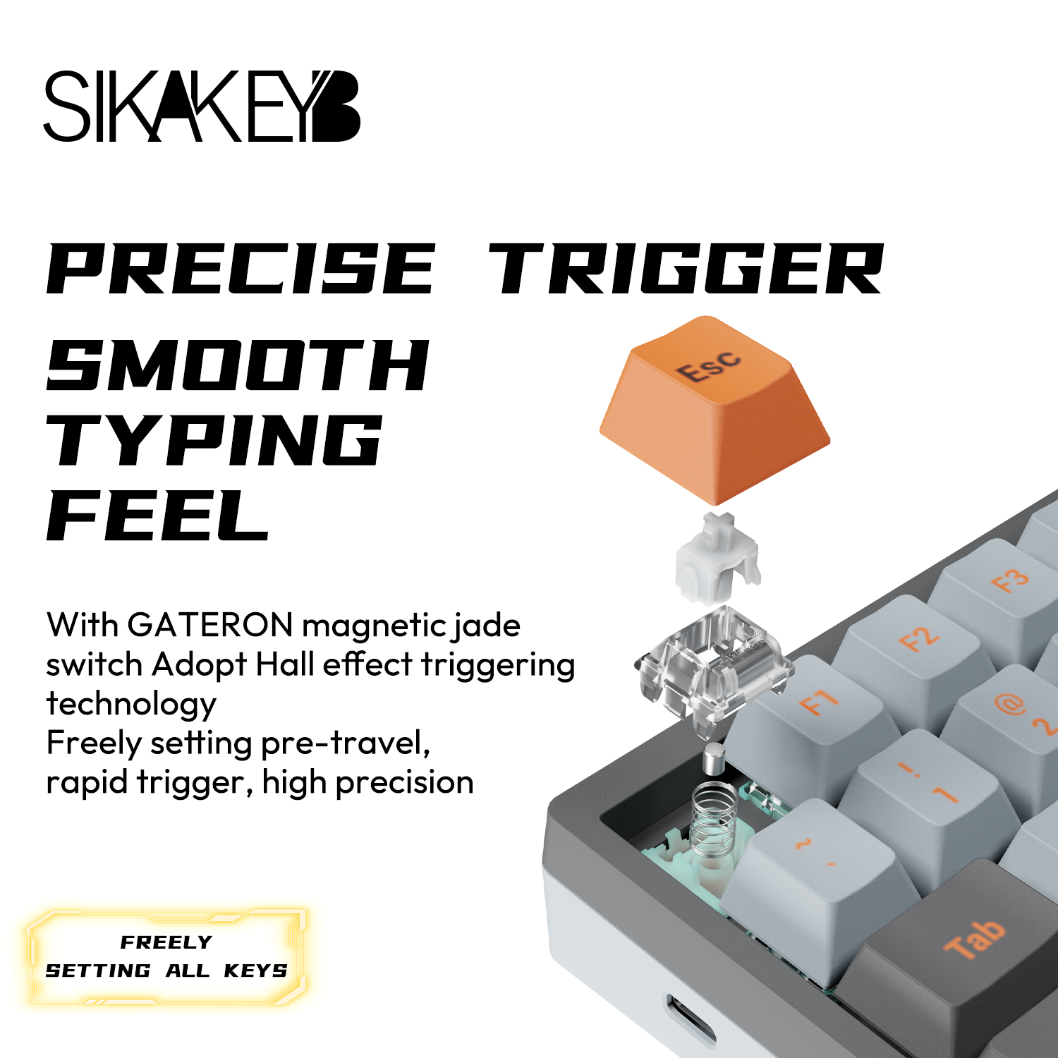Sikakeyb Castle Ck75 83 Key %75 Magnetic Keyboard