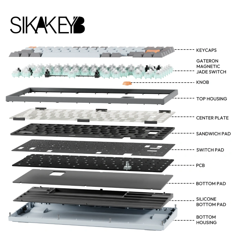 Sikakeyb Castle Ck75 83 Key %75 Magnetic Keyboard