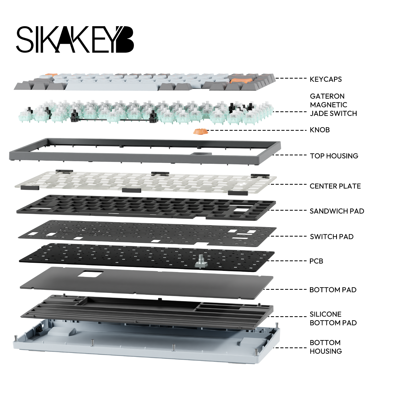 Sikakeyb Castle Ck75 83 Key %75 Magnetic Keyboard