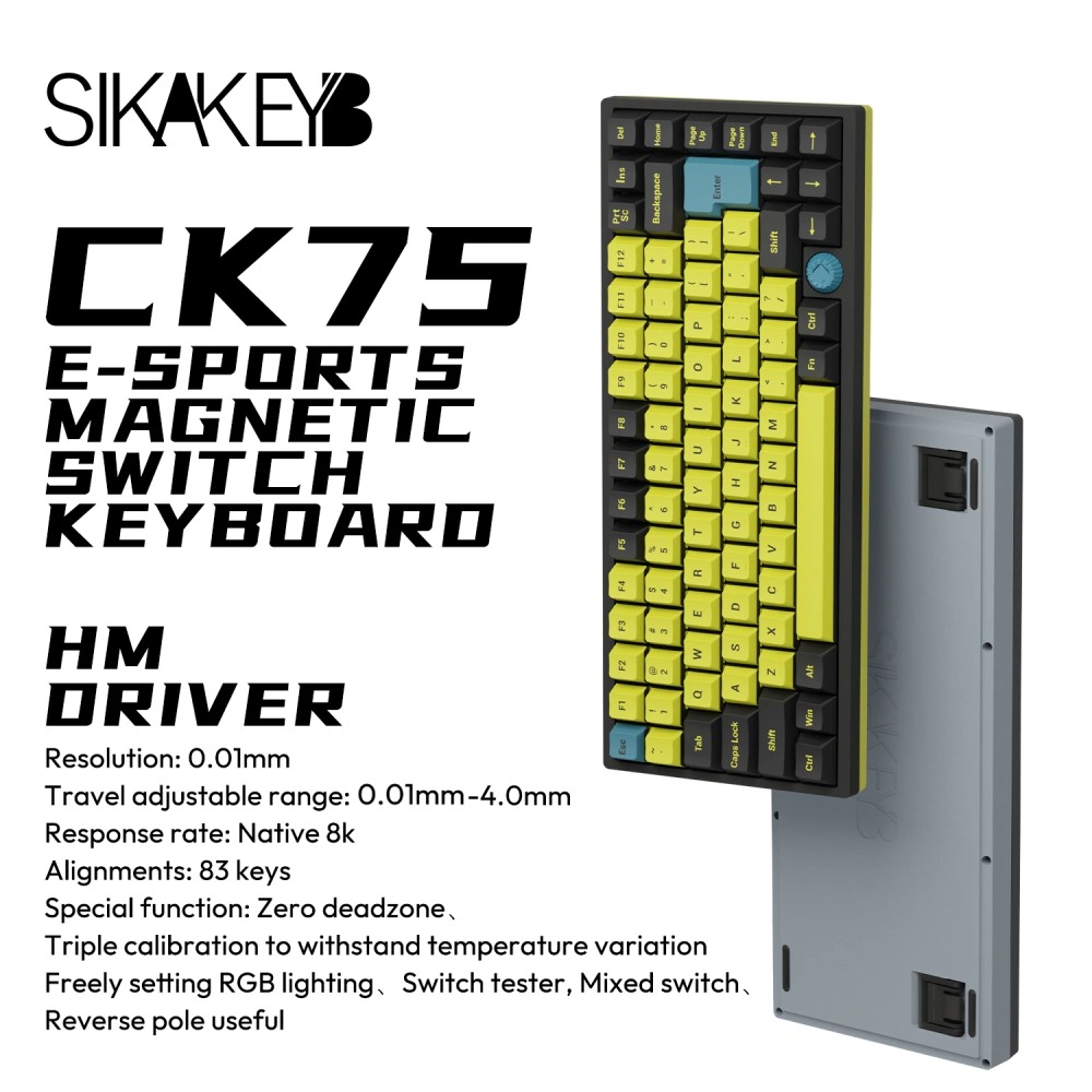 SIKAKEYB Castle CK75 USキーボード ゲーミングキーボード Sikakeyb Castle Ck75 US 83 Key %75 Magnetic Keyboard