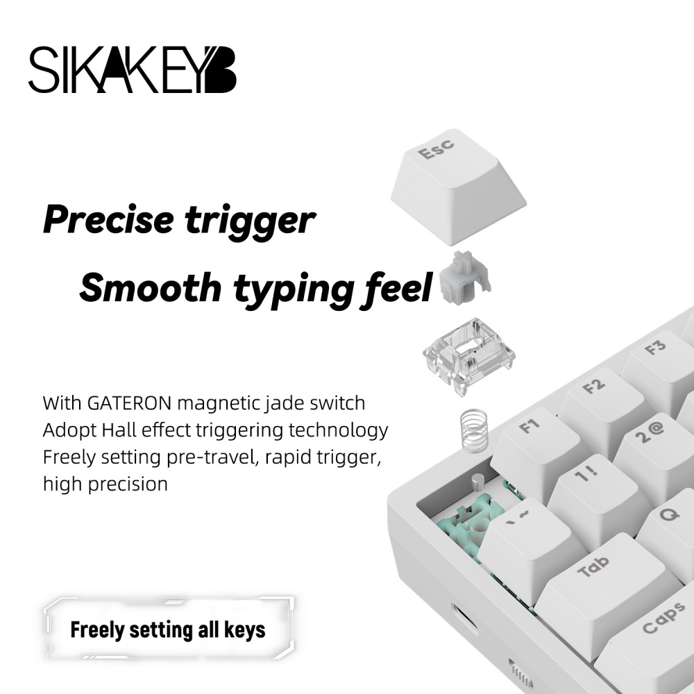 Sikakeyb Castle Ck75 US 83 Key %75 Magnetic Keyboard