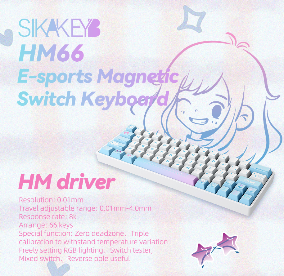 Sikakeyb Castle HM66 66Key %60 Magnetic Keyboard