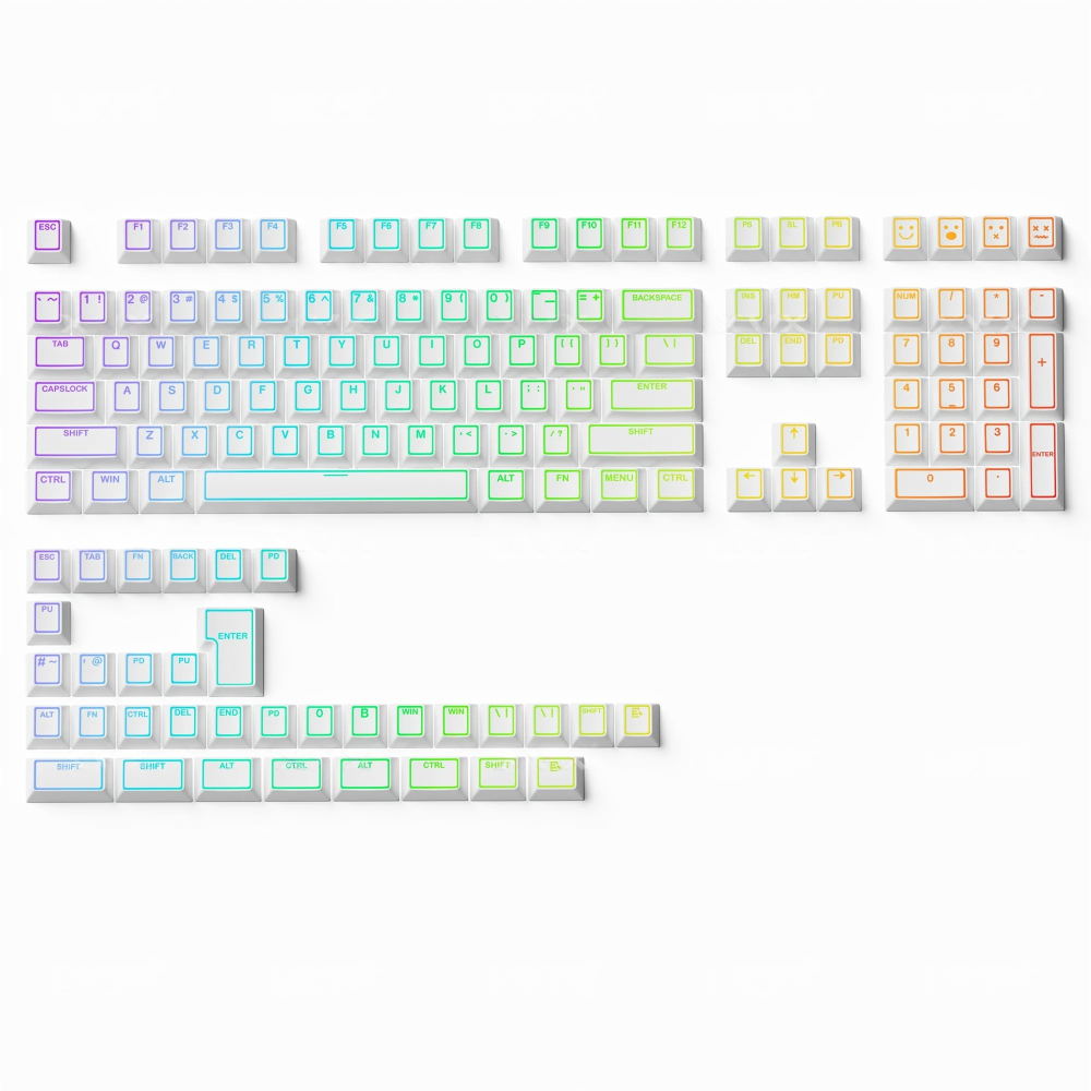 Sikakeyb PRISM Shine-Through Double Shot Profile PBT Keycap Set 142-key