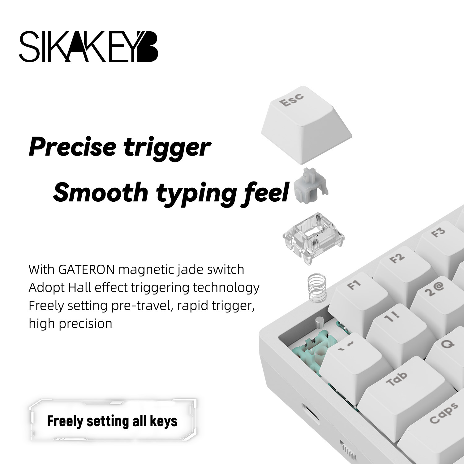 Sikakeyb Castle Ck75 US 83 Key %75 Magnetic Keyboard