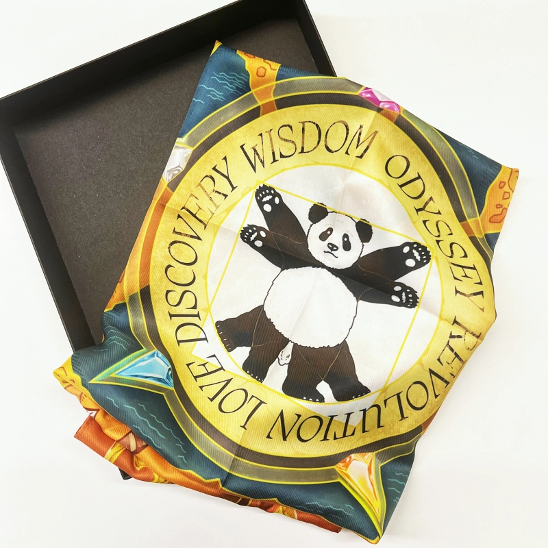 【Limited Edition】Produce Pandas <W.O.R.L.D.> Satin Chiffon Scarf/Neckerchief