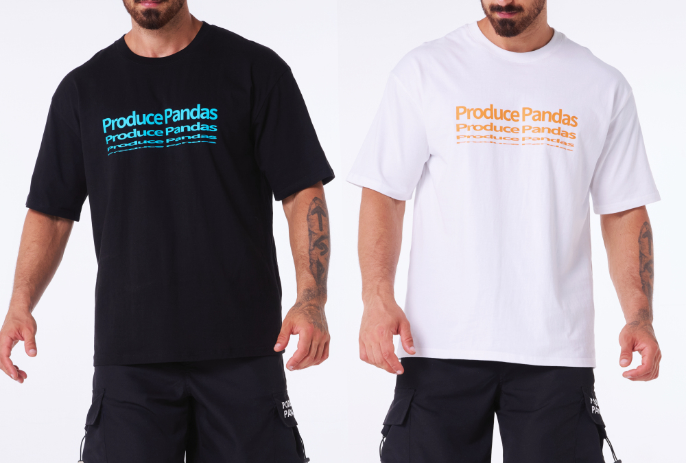 Produce Pandas 2024 T-shirt Collection - EN Logo  (Black/White)