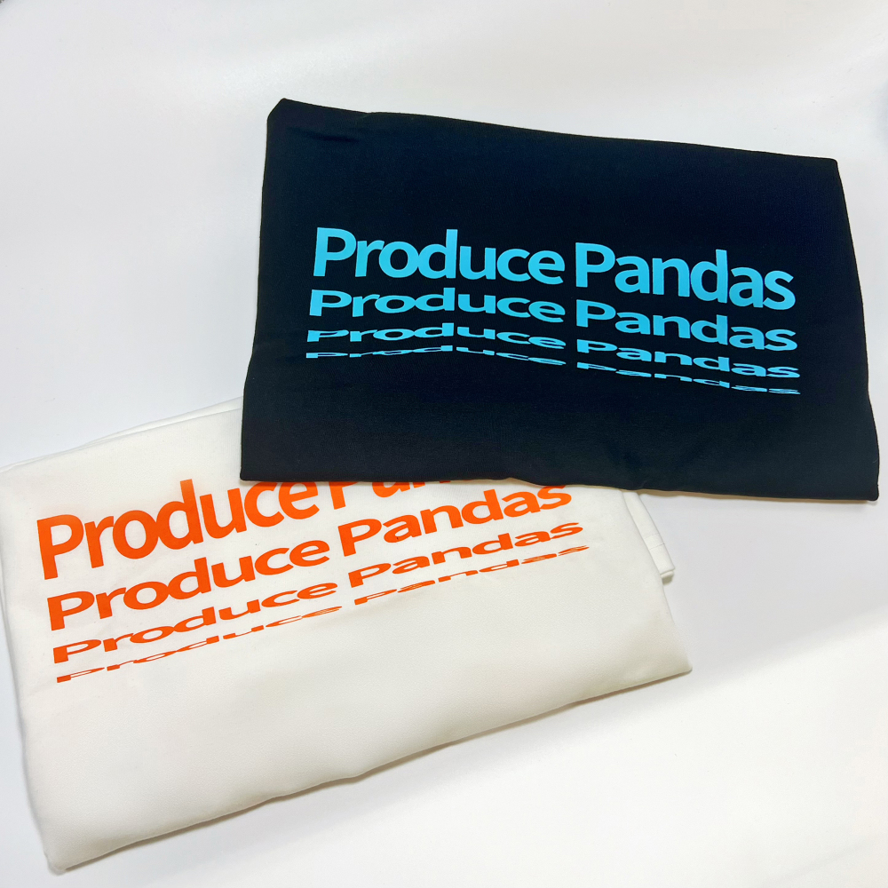 Produce Pandas T-shirt Collection - EN Logo  (Black/White)