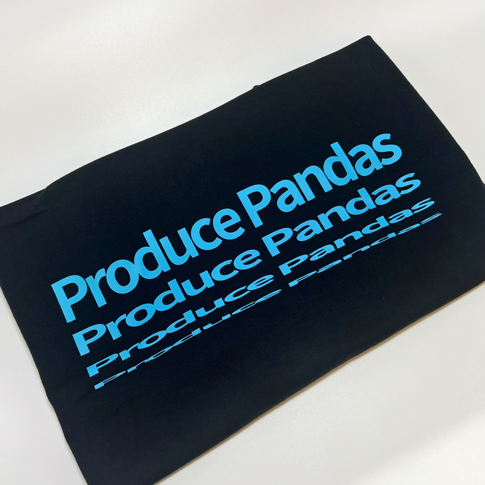 Produce Pandas T-shirt Collection - EN Logo  (Black/White)
