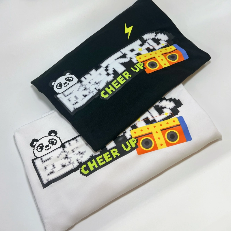 Produce Pandas T-shirt Collection - Cheer Up  (Black/White)