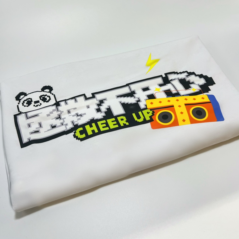 Produce Pandas T-shirt Collection - Cheer Up  (Black/White)