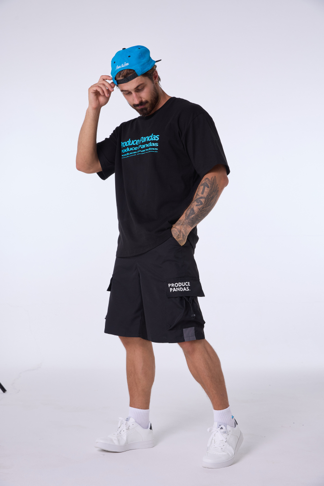 Produce Pandas T-shirt Collection - EN Logo  (Black/White)