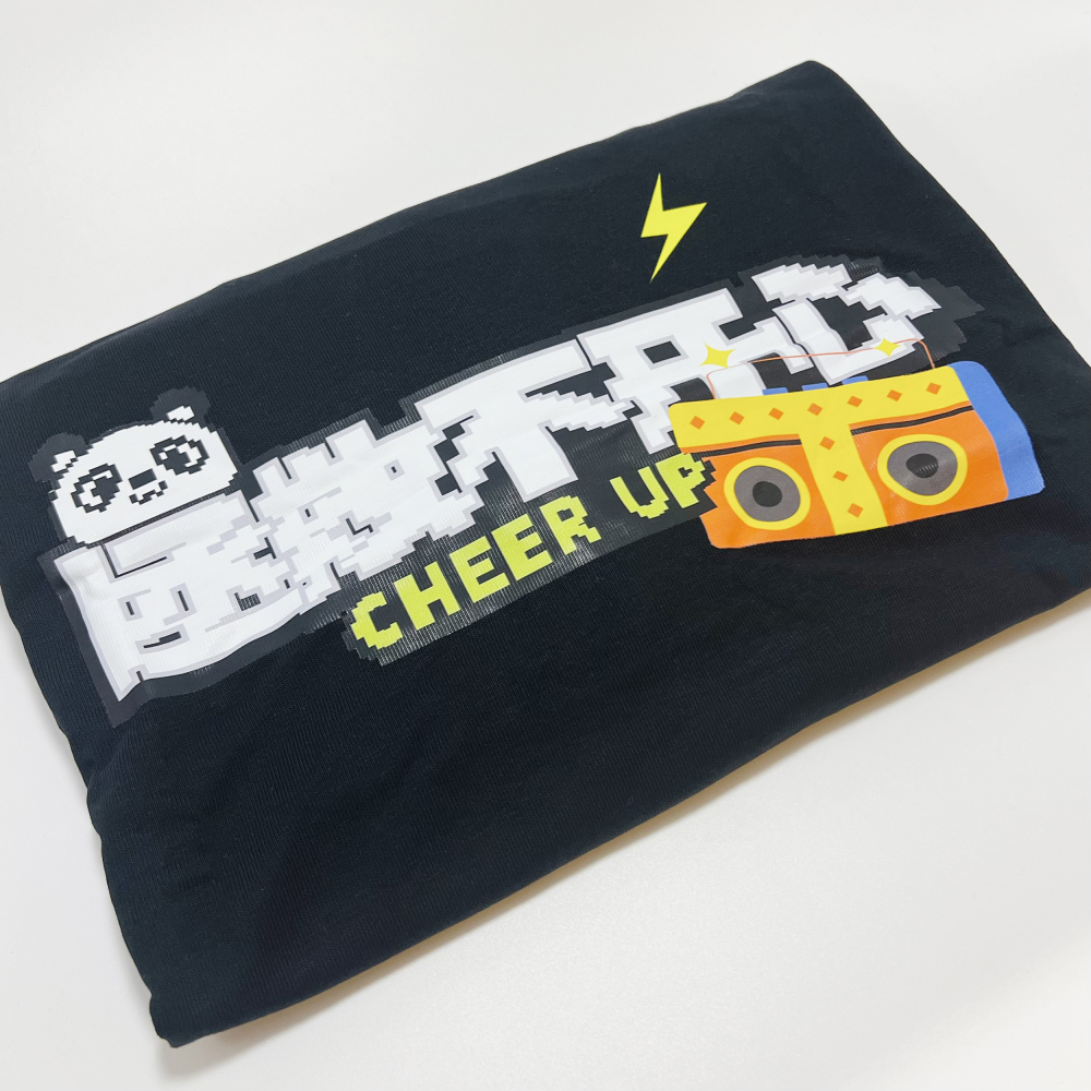 Produce Pandas T-shirt Collection - Cheer Up  (Black/White)