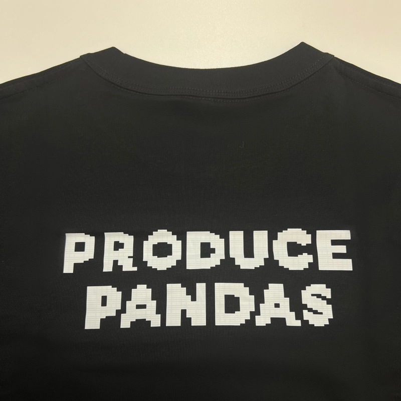 Produce Pandas T-shirt Collection - Cheer Up  (Black/White)