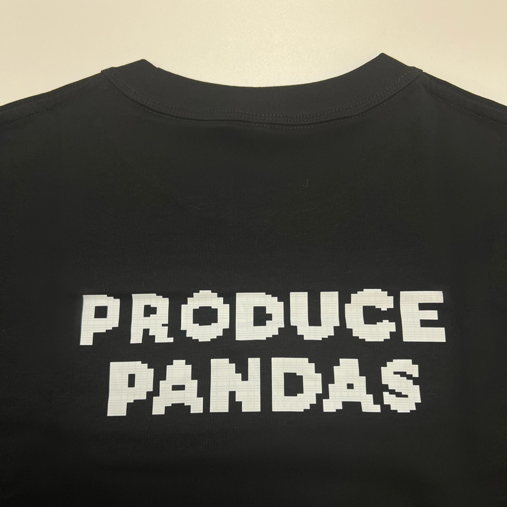 Produce Pandas T-shirt Collection - Cheer Up  (Black/White)