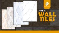SJ304512 wave design, stripe design blue ceramic wall tile