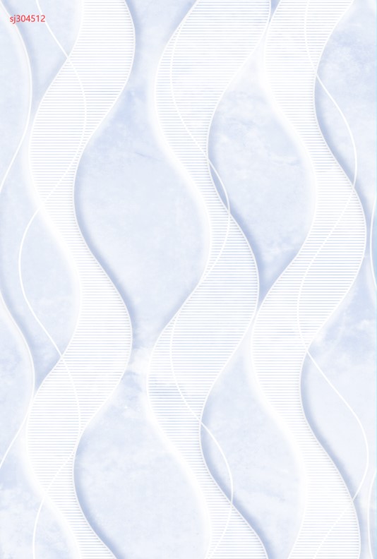 SJ304512 wave design, stripe design blue ceramic wall tile