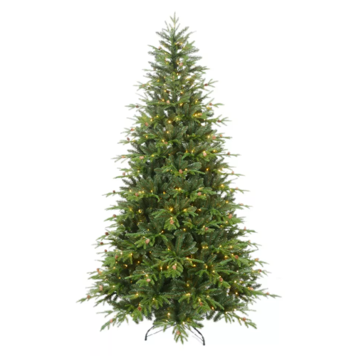 New Style Artificial 7ft Green PE PVC Mixed Prelit Led Artificial Guangdong Manufacturer Christmas Tree