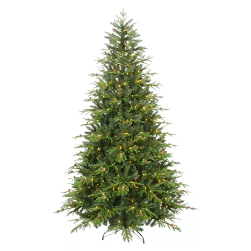 New Style Artificial 7ft Green PE PVC Mixed Prelit Led Artificial Guangdong Manufacturer Christmas Tree