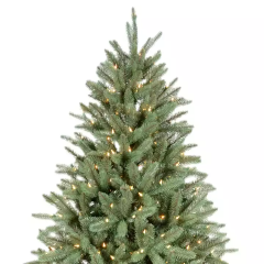 Slim Artificial Led Christmas Tree 7 5 Green Metal OEM Customized Lights PVC PE Christmas Tree
