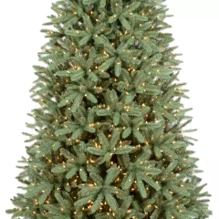 Slim Artificial Led Christmas Tree 7 5 Green Metal OEM Customized Lights PVC PE Christmas Tree