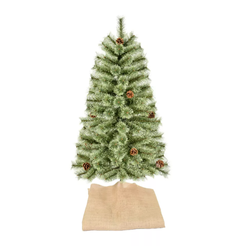 4ft Pine Needle Mini Artificial Christmas Tree Small Table Top Home Decorations Xmas Tree