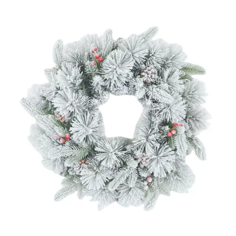 PE PVC Christmas Accessories Garland Home Wedding Holiday Pine Cones Snow Xmas Indoor Holiday Wreath