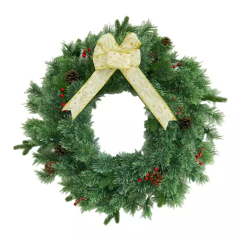 Factory New Design Hot Sale Products Artificial Christmas Garland Xmas Pine Cones Wreath
