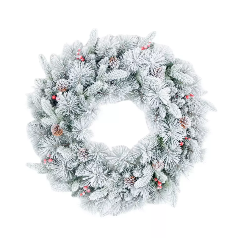 PE PVC Christmas Accessories Garland Home Wedding Holiday Pine Cones Snow Xmas Indoor Holiday Wreath