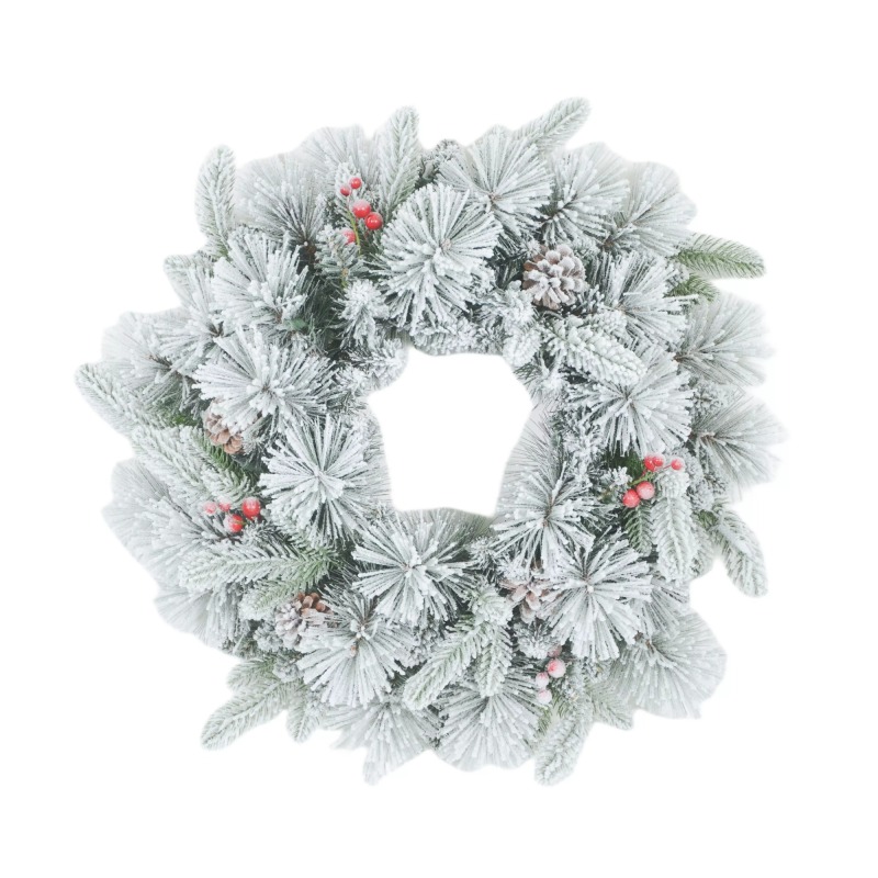 PE PVC Christmas Accessories Garland Home Wedding Holiday Pine Cones Snow Xmas Indoor Holiday Wreath